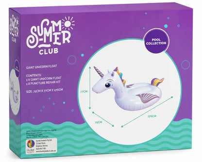 Summer Club Giant Unicorn Float