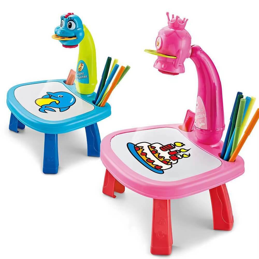 LED Projector Art Painting Table for Kids