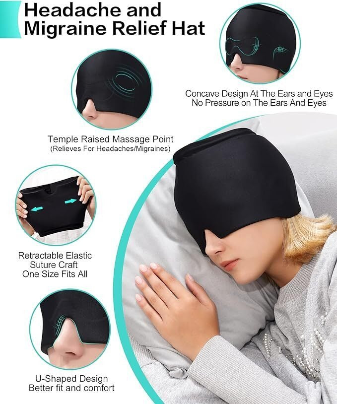 Migraine Relief Cap – Hot & Cold Gel Therapy